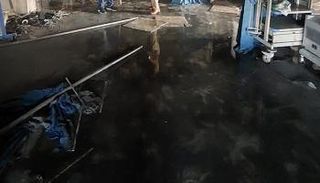 بعض آثار الحريق بالمستشفى