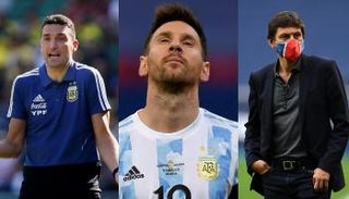 ليوناردو وليونيل ميسي وليونيل سكالوني