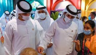 حمدان بن محمد يزور أجنحة ألمانيا وإيطاليا وكوبا