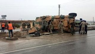 المدرعة التي تعرضت للحادث