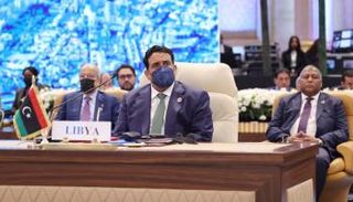 رئيس المجلس الرئاسي الليبي محمد المنفي خلال قمة "الكوميسا"