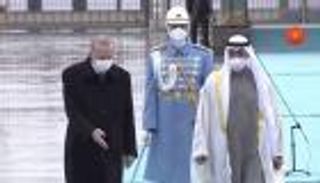 بالصور.. حفاوة بالغة خلال استقبال محمد بن زايد في تركيا