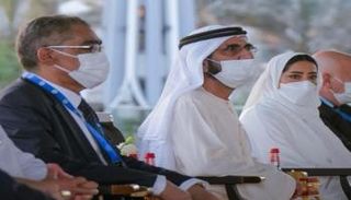 الشيخ محمد بن راشد آل مكتوم أثناء حفل توزيع جوائز الصحافة العربية