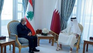أمير قطر والرئيس اللبناني