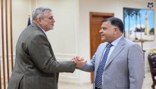 وزير الداخلية الليبي خالد مازن خلال لقاء المبعوث الأممي يان كوبيش