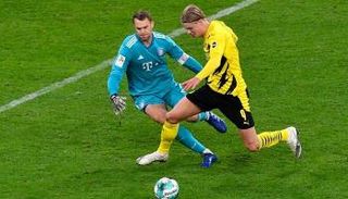 هالاند نجم بروسيا دورتموند ضد بايرن ميونخ