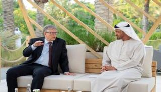 الشيخ محمد بن زايد آل نهيان يستقبل بيل جيتس