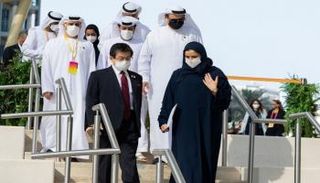 لحظة استقبال السفير الياباني في إكسبو 2020 دبي