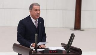 وزير الدفاع التركي خلال كلمته أمام البرلمان