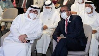 مدير منظمة الصحة العالمية ووزير الصحة ووقاية المجتمع الإماراتي