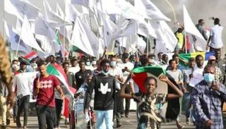 جانب من مظاهرات اليوم بالخرطوم 