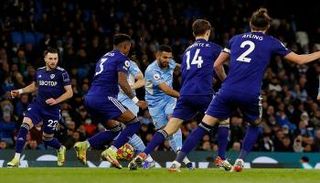 رياض محرز نجم مانشستر سيتي ضد ليدز يونايتد