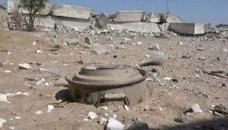 أحد الألغام الحوثية