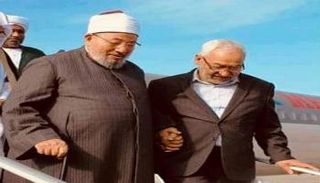 راشد الغنوشي والقرضاوي