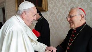 البطريرك الكاردينال لويس روفائيل يستقبل بابا الفاتيكان - أرشيفية