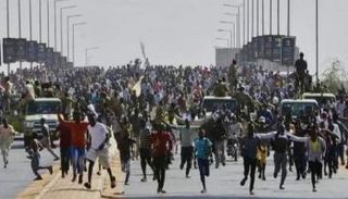 جانب من المظاهرات في السودان