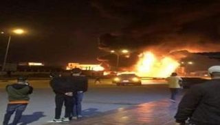 انفجار سابق في إحدى المدن الليبية