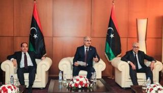 باشاغا ومعيتيق خلال لقاء حفتر في بنغازي