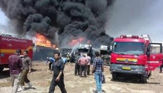 انفجار سابق في احد المصانع بالعاصمة الإيرانية طهران