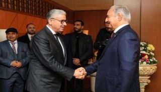 جانب من لقاء حفتر وباشاغا في بنغازي 