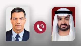 الشيخ محمد بن زايد آل نهيان وبيدرو سانشيز