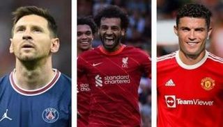 محمد صلاح وليونيل ميسي وكريستيانو رونالدو