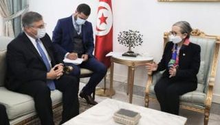 لقاء السفير الأمريكي برئيسة الحكومة التونسية