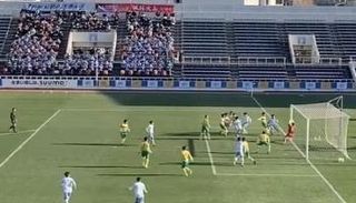 لحظة تسجيل الهدف 