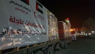 القافلة الطبية الإماراتية الثالثة تصل إلى غزة