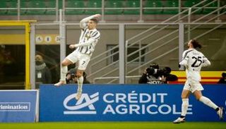 احتفال كريستيانو رونالدو نجم يوفنتوس ضد إنتر ميلان