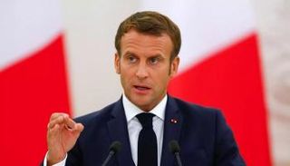 الرئيس الفرنسي  إيمانويل ماكرون