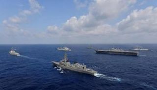 قطعات بحرية أمريكية في مناورة سابقة ببحر الصين - أرشيفية