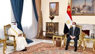 جانب من لقاء السيسي والحجرف