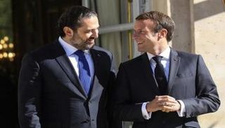 لقاء سابق بين ماكرون والحريري- أرشيفية
