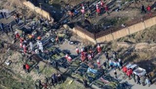 موقع تحطم الطائرة الأوكرانية في طهران- أرشيفية