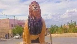 تمثال الأسد الذي أثار ضجة في الجزائر 