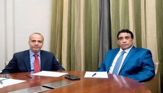 رئيس المجلس الرئاسي الليبي محمد المنفي ونائبه عبدالله اللافي 