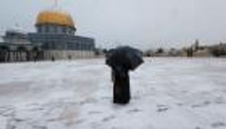 بالصور.. القدس تكتسي بالبياض بعد تساقط نادر للثلوج
