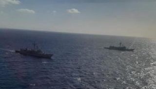 البحرية المصرية والإسبانية أثناء تنفيذ التدريب