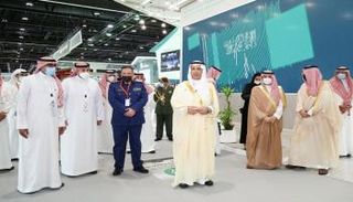 جانب من افتتاح الجناح السعودي في آيدكس 2021