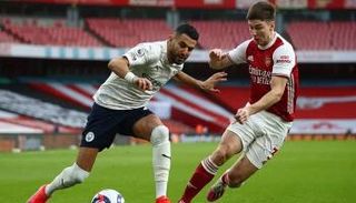 رياض محرز نجم مانشستر سيتي تألق ضد أرسنال