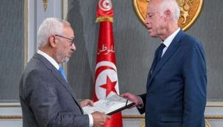 قيس سعيد وراشد الغنوشي