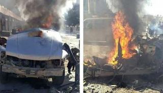 صورة للانفجار بثتها وكالة الأنباء السورية