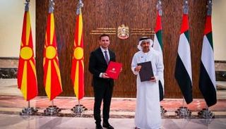 جانب من لقاء الشيخ عبدالله بن زايد آل نهيان ووزير خارجية شمال مقدونيا