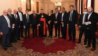 الراعي خلال لقاء وفد النواب في حزب القوات 