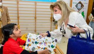 هالة سرحان خلال زيارتها مركز راشد لأصحاب الهمم