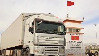 معبر الكركرات الحدودي من الناحية المغربية