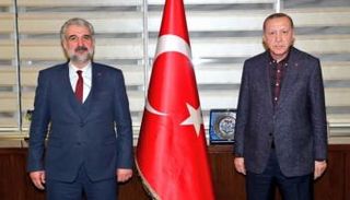 عثمان نوري كاباكتيبي  مع رجب طيب أردوغان