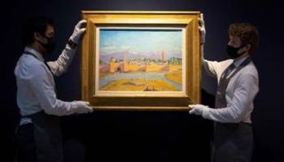 لوحة فنية رسمها رئيس وزراء بريطانيا الراحل ونستون تشرشيل