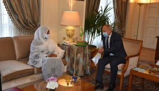 جانب من لقاء أبو الغيط ووزيرة خارجية السودان